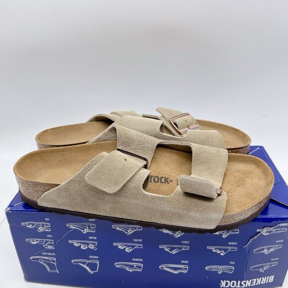 Birkenstock Arizona Sandal Taupe Suede EU 41 Womens US 10- 10.5 Regular - Picture 6 of 12